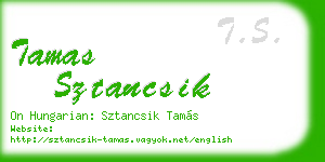 tamas sztancsik business card